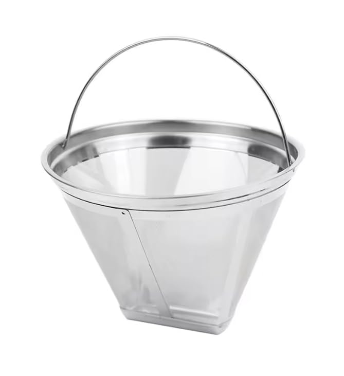 Reusable Stainless Steel Cone Coffee Filters, 1-Pack E553569