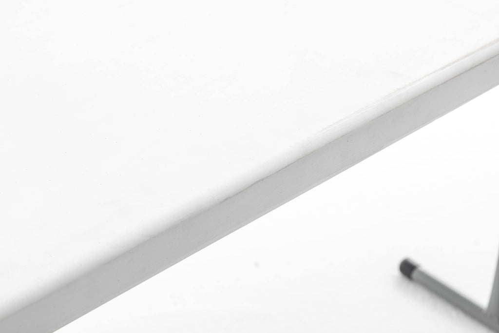 White Plastic Folding Table Set of 2 T381208
