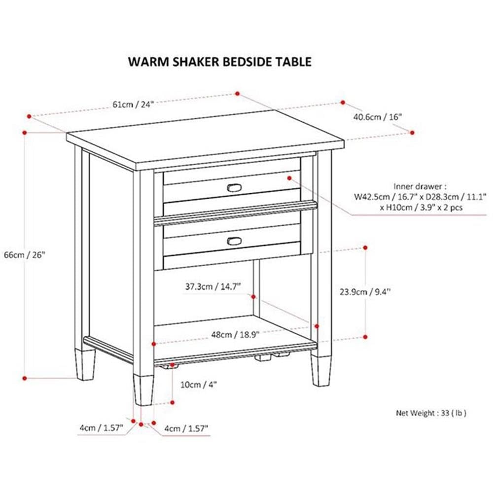 2-Piece Wood Nightstand Set V64484