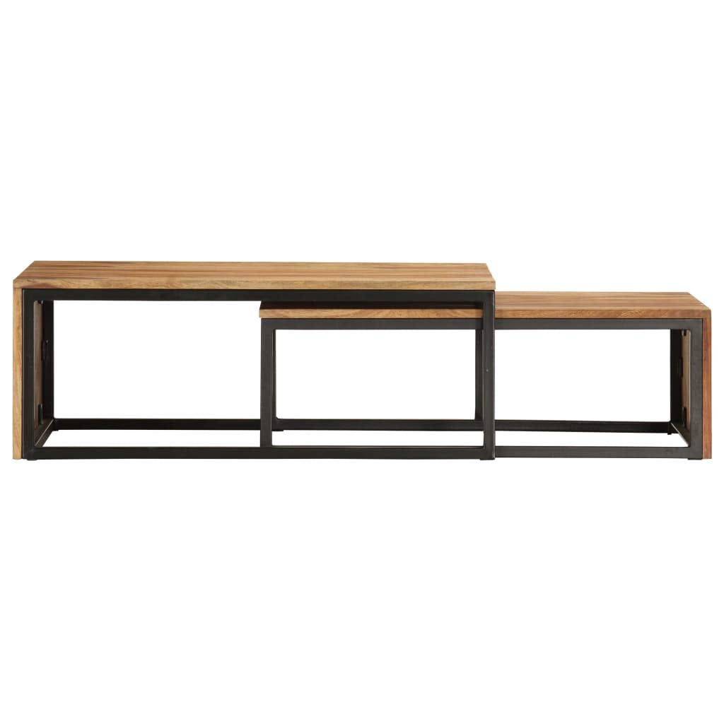 Coffee Table Nesting Tables 2 pcs Solid Sheesham Wood L775