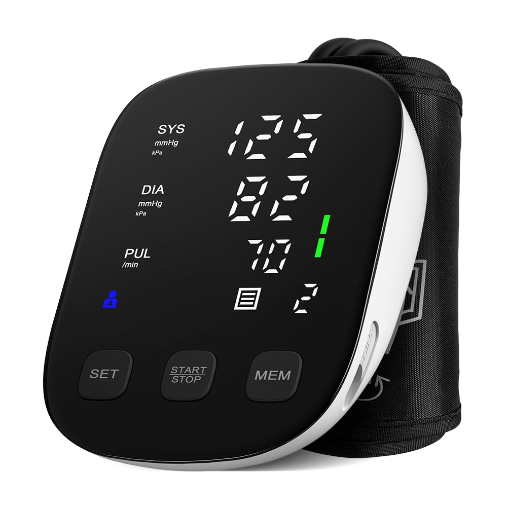 Blood Pressure Monitor Upper Arm Large Cuff Digital BP Machine D708392