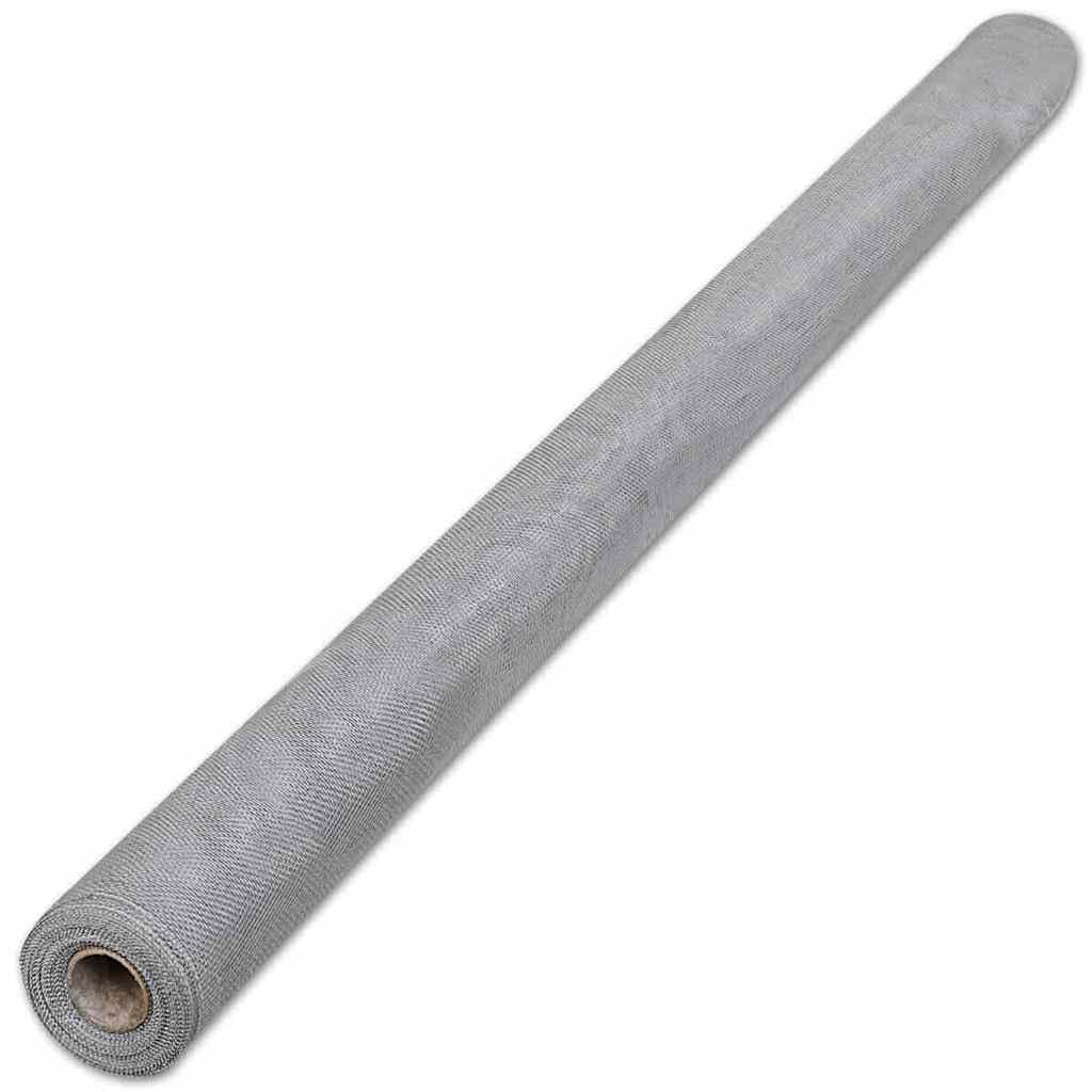 Aluminum Mesh Screen 39.4x196.9 Inches Silver Z10111