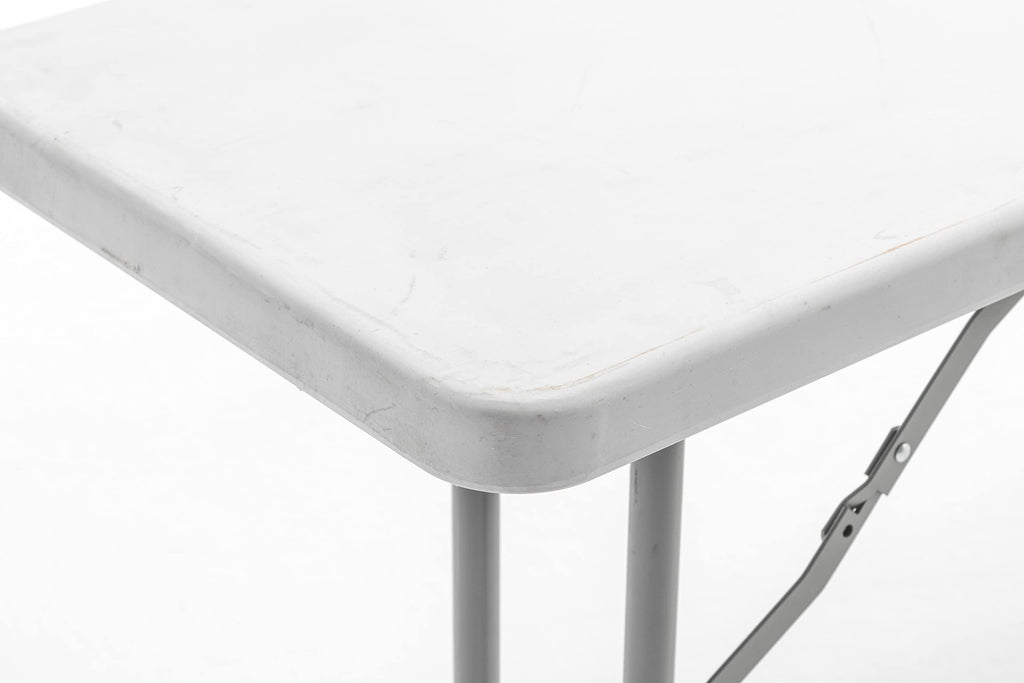 White Plastic Folding Table Set of 2 T381208