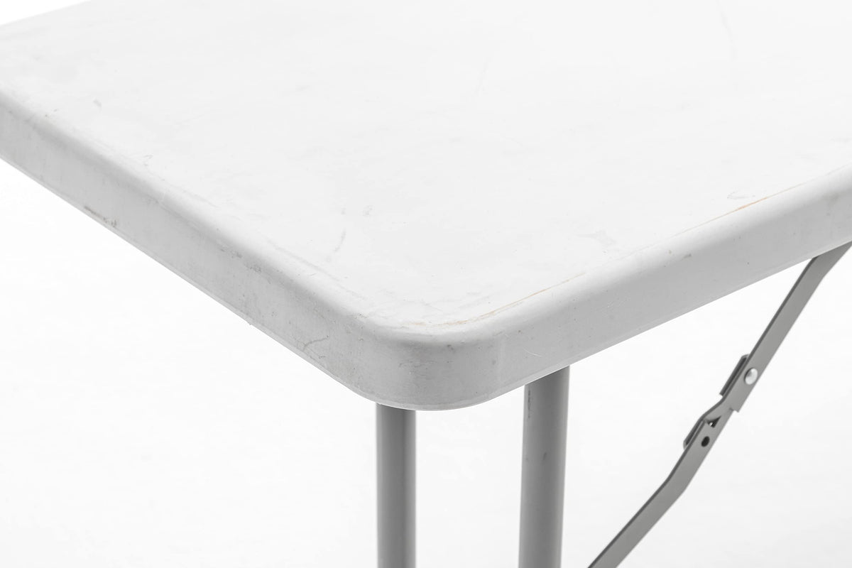 White Plastic Folding Table Set of 2 T381208
