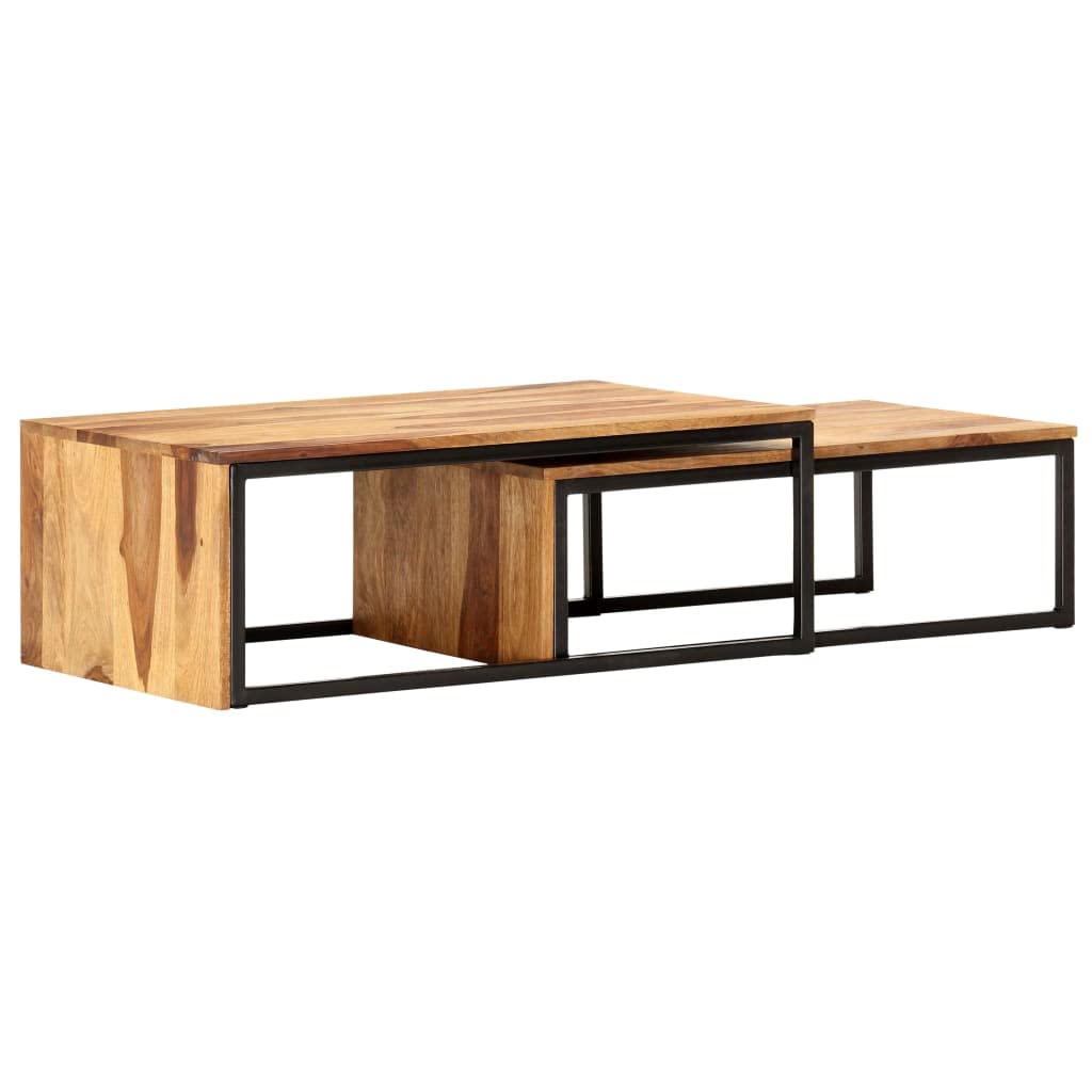 Coffee Table Nesting Tables 2 pcs Solid Sheesham Wood L775