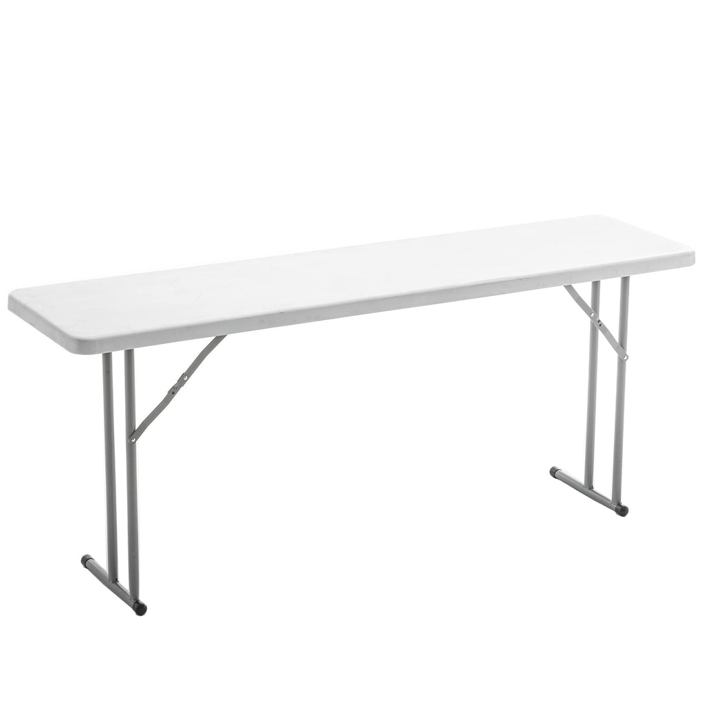 White Plastic Folding Table Set of 2 T381208
