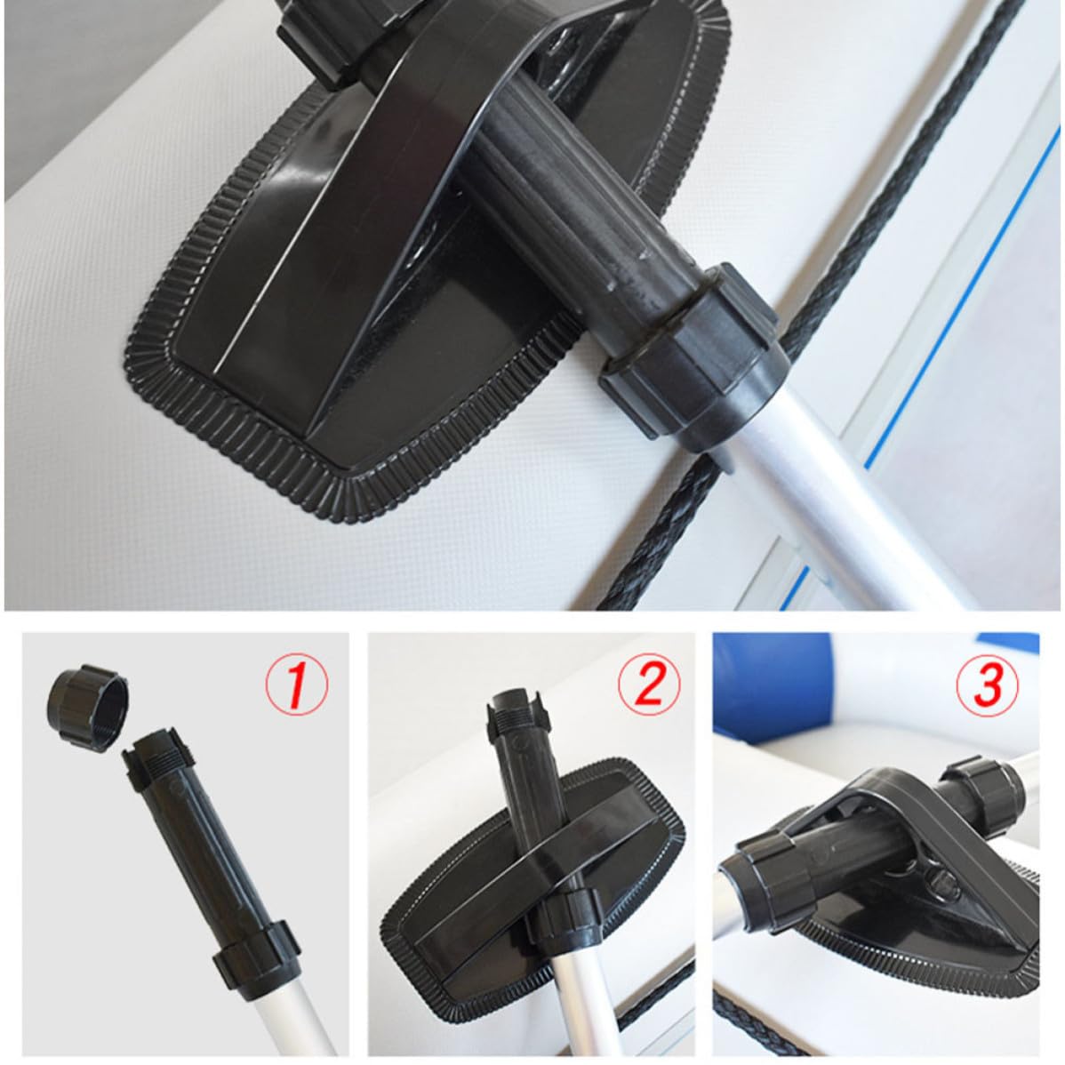 2pcs Kayak Paddle Set Aluminum Alloy Telescopic Shaft V411312