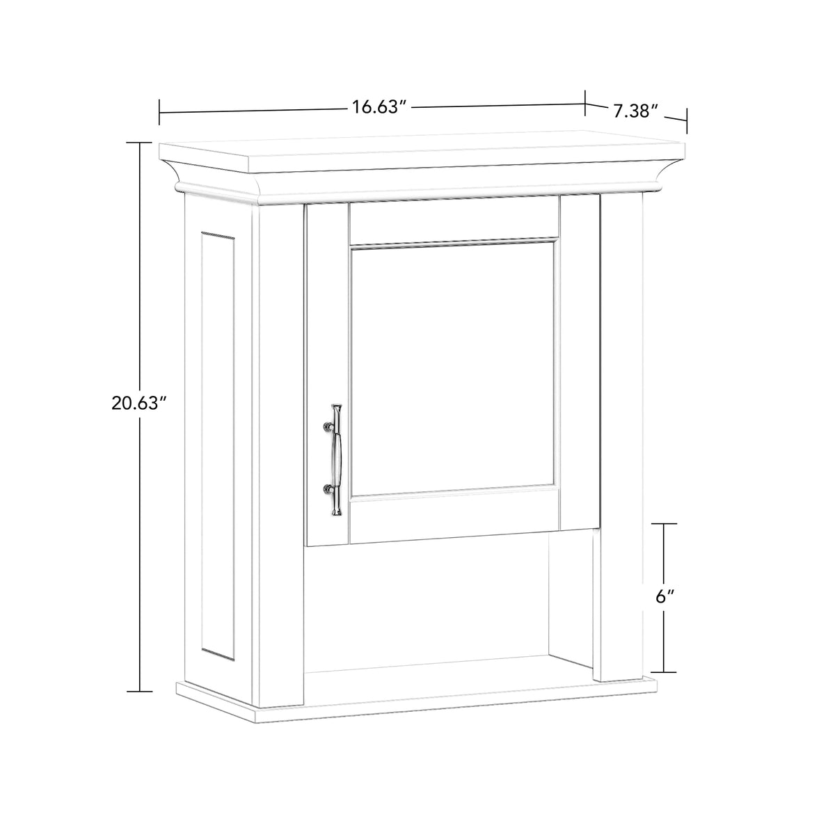 White Wall Mount Medicine Cabinet Q960