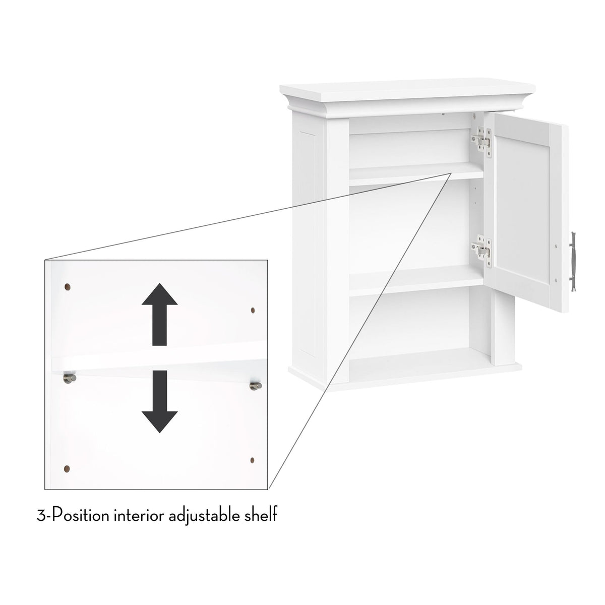 White Wall Mount Medicine Cabinet Q960