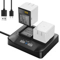 2-Pack Rechargeable Batteries with LCD Dual Charger I9638