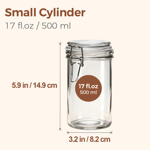 16 oz Glass Jars with Airtight Lids 6 Pack B3162