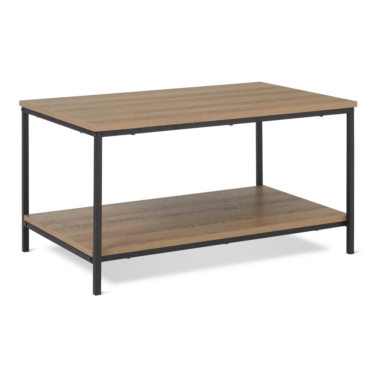 Rectangular Wooden Coffee Table with Bottom Shelf W3949
