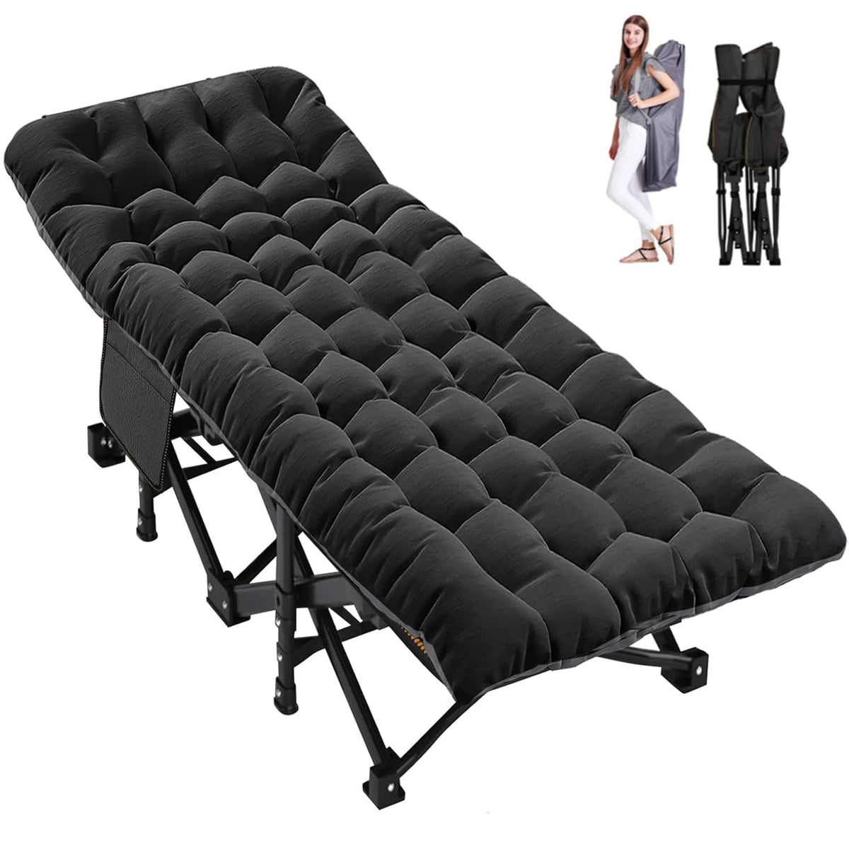 Folding Camping Cot with Mattress X494