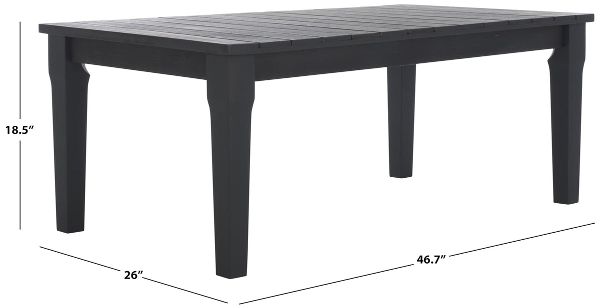 Black Solid Wood Coffee Table A2677