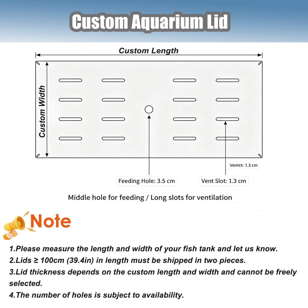 Clear Acrylic Aquarium Lid for 10-55 Gallon Tanks F106133
