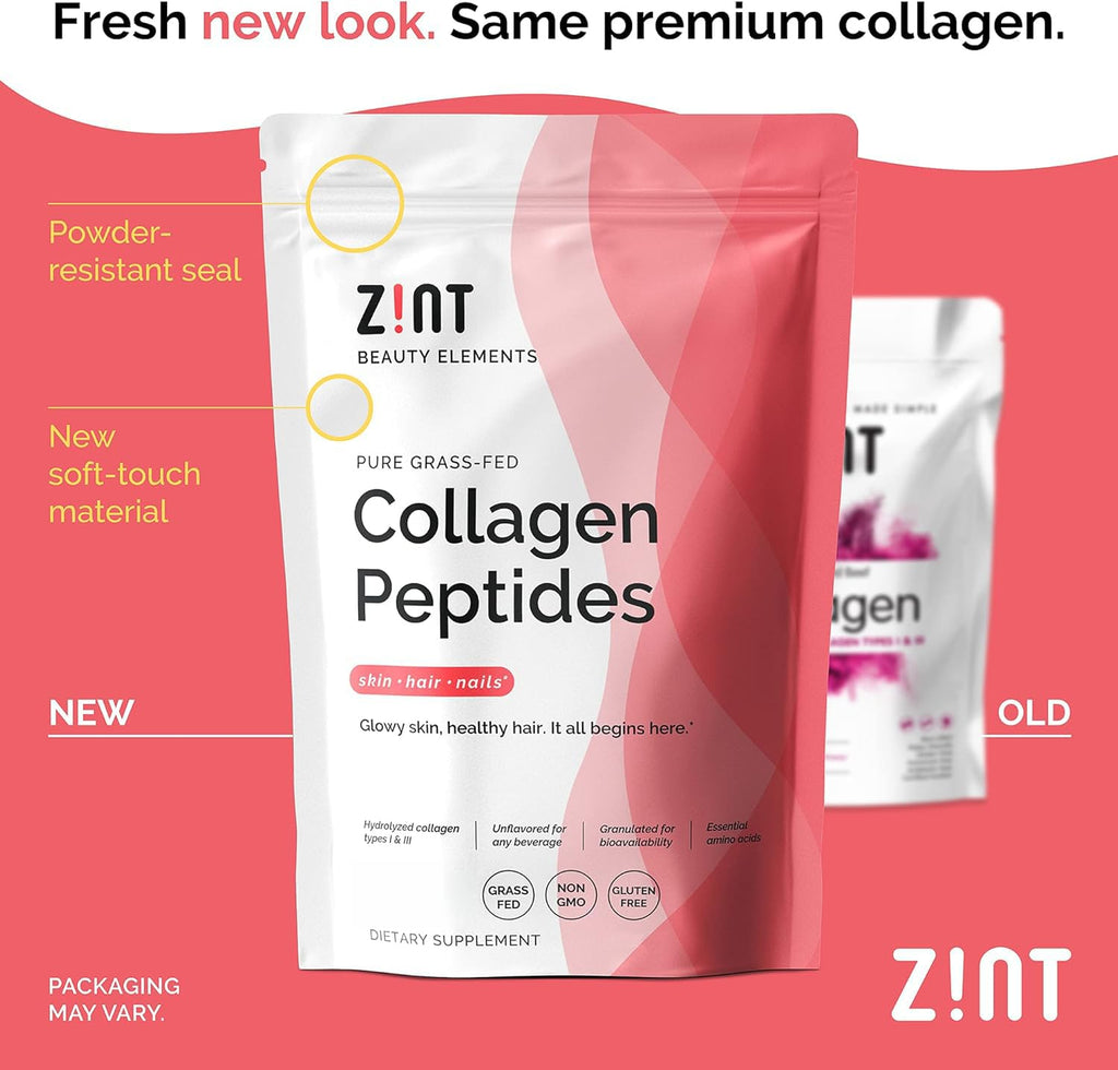 Collagen Peptides Powder 32 oz Grass-Fed Hydrolyzed Type I & III Unflavored W87916
