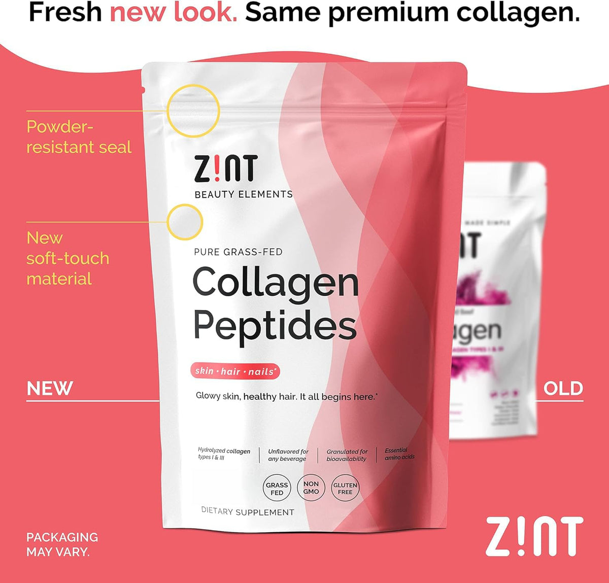Collagen Peptides Powder 32 oz Grass-Fed Hydrolyzed Type I & III Unflavored W87916