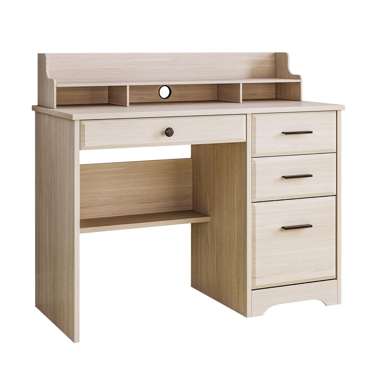 Small Wood Desk with Drawers and File Cabinet W295130