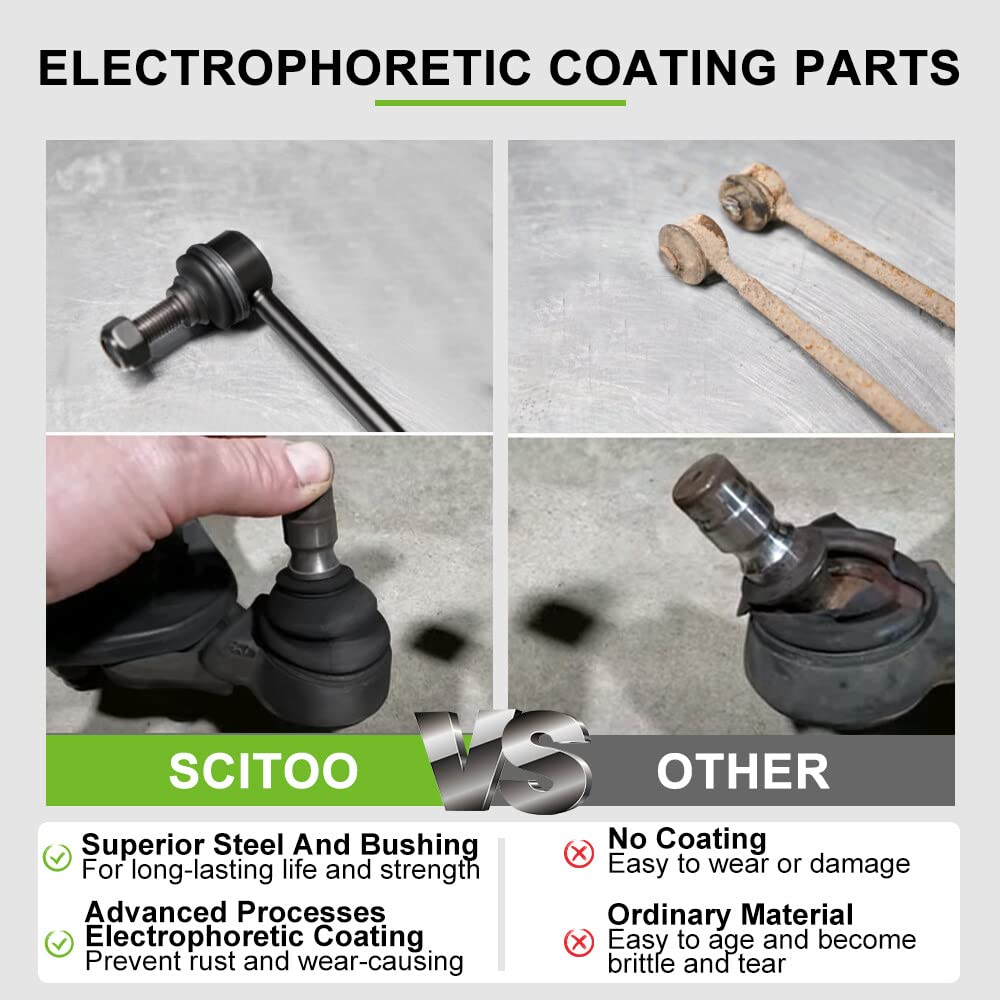 12pcs Front Suspension Kit Lower Control Arm Ball Joint Tie Rod End Sway Bar End Link D5601