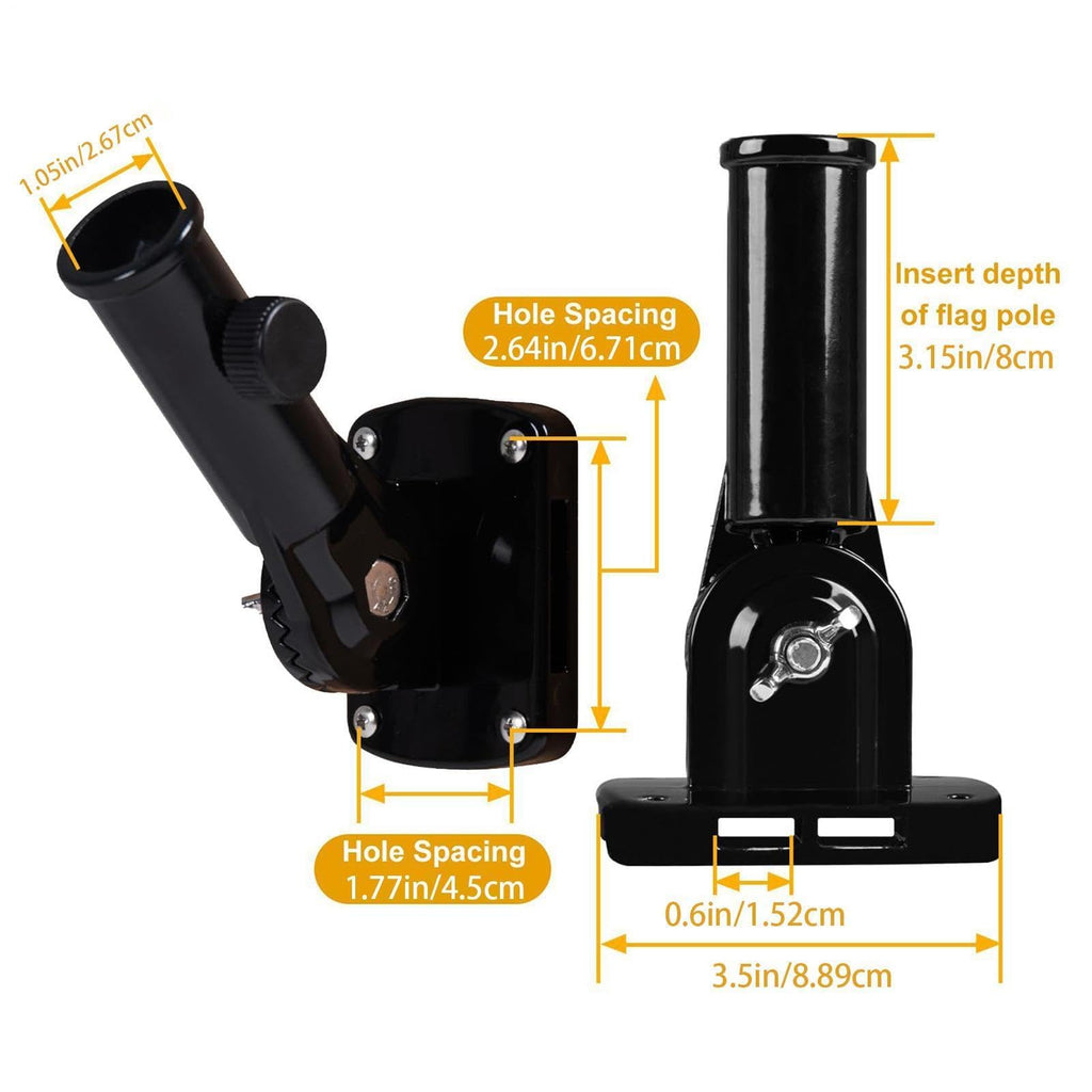 Flag Pole Holder Aluminum Alloy Bracket I2597