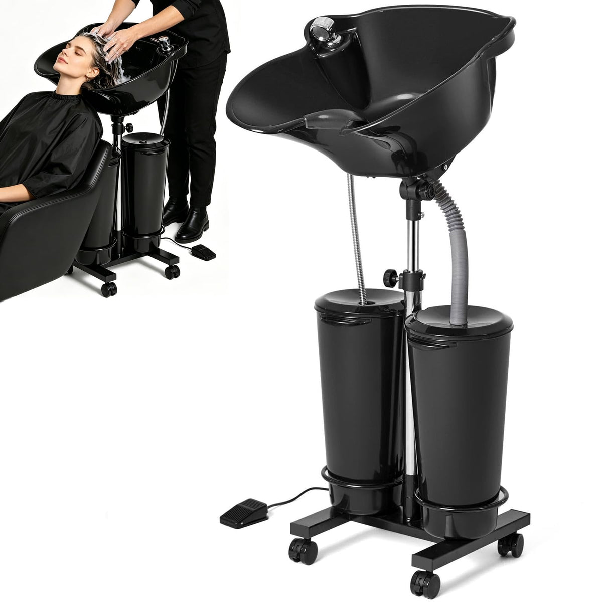 Portable Hair Washing Basin with Electric Pump J465379
