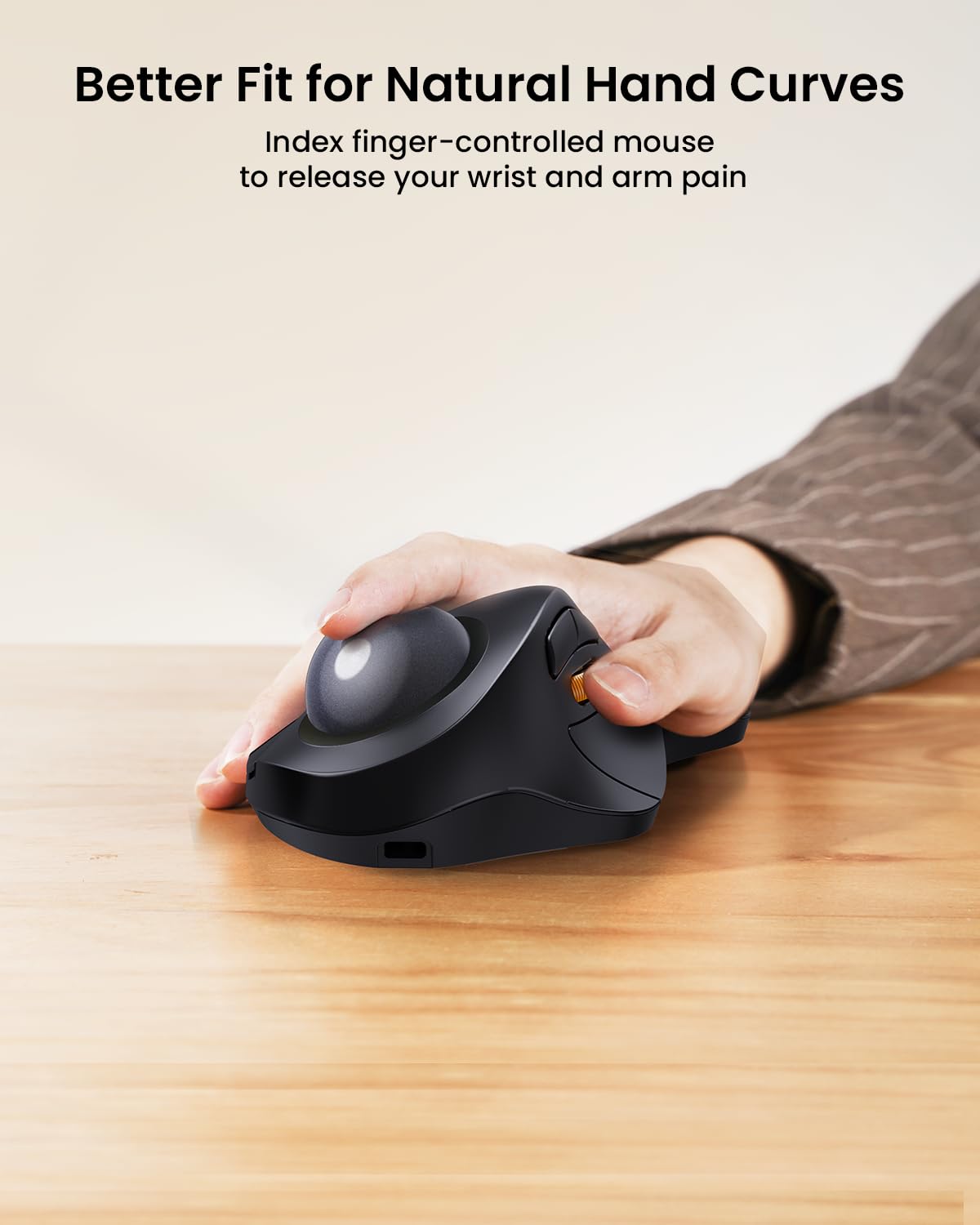 Wireless Bluetooth Trackball Mouse, Gray R132514