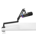 Black XLR USB Dynamic Podcast Microphone with Boom Arm I627