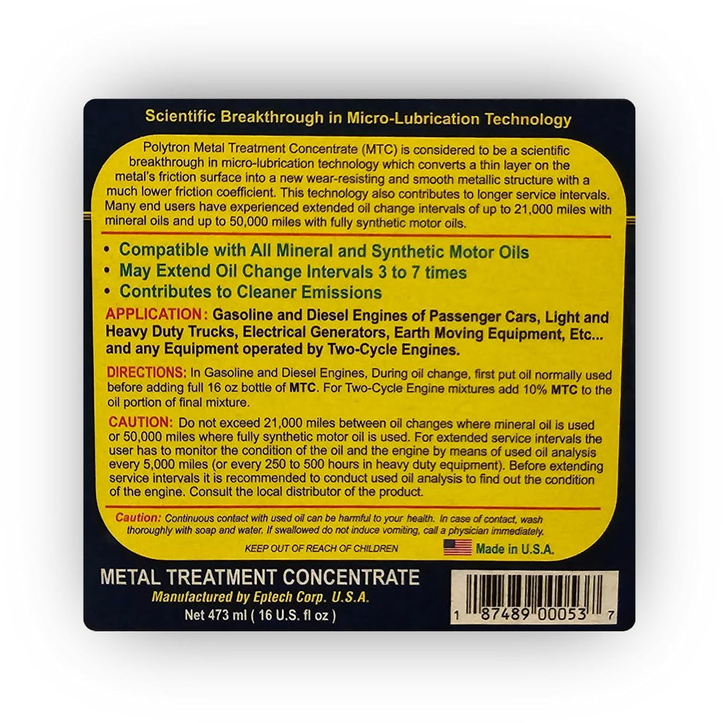 Metal Treatment Concentrate Oil Additive 1/2 Qt Bottle B935