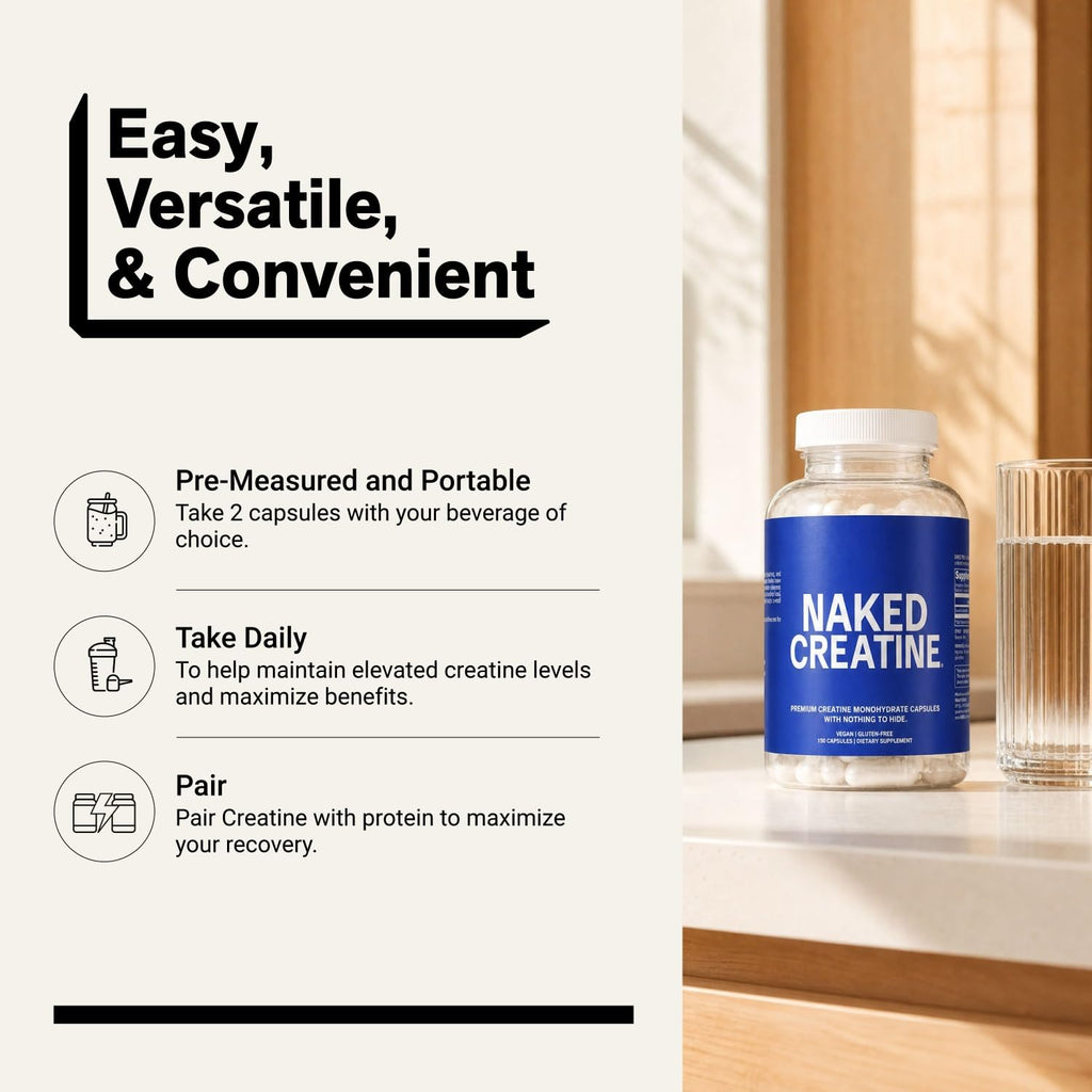 Micronized Creatine Monohydrate Capsules 2.5g 75 Servings Vegan Q583970