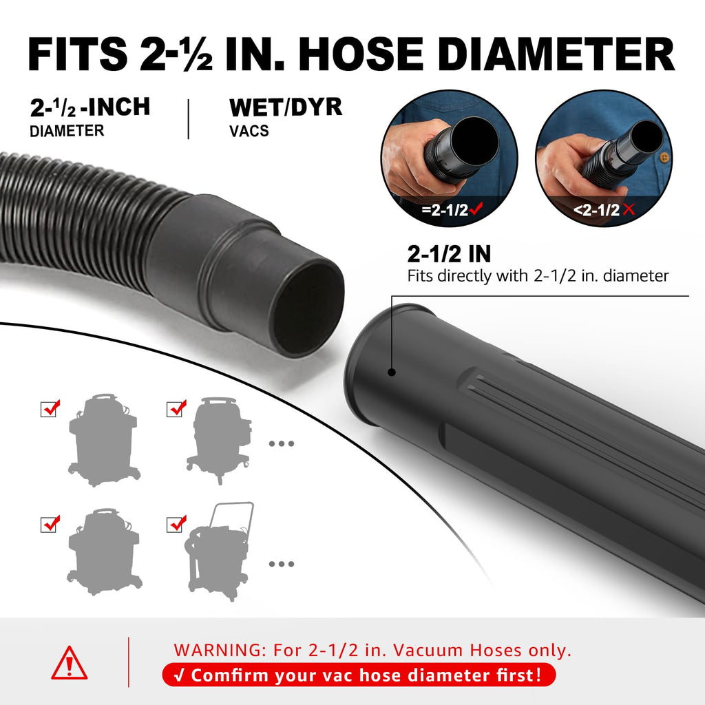 2-1/2 in. Gutter Cleaning Attachment Kit for Wet Dry Vac N751