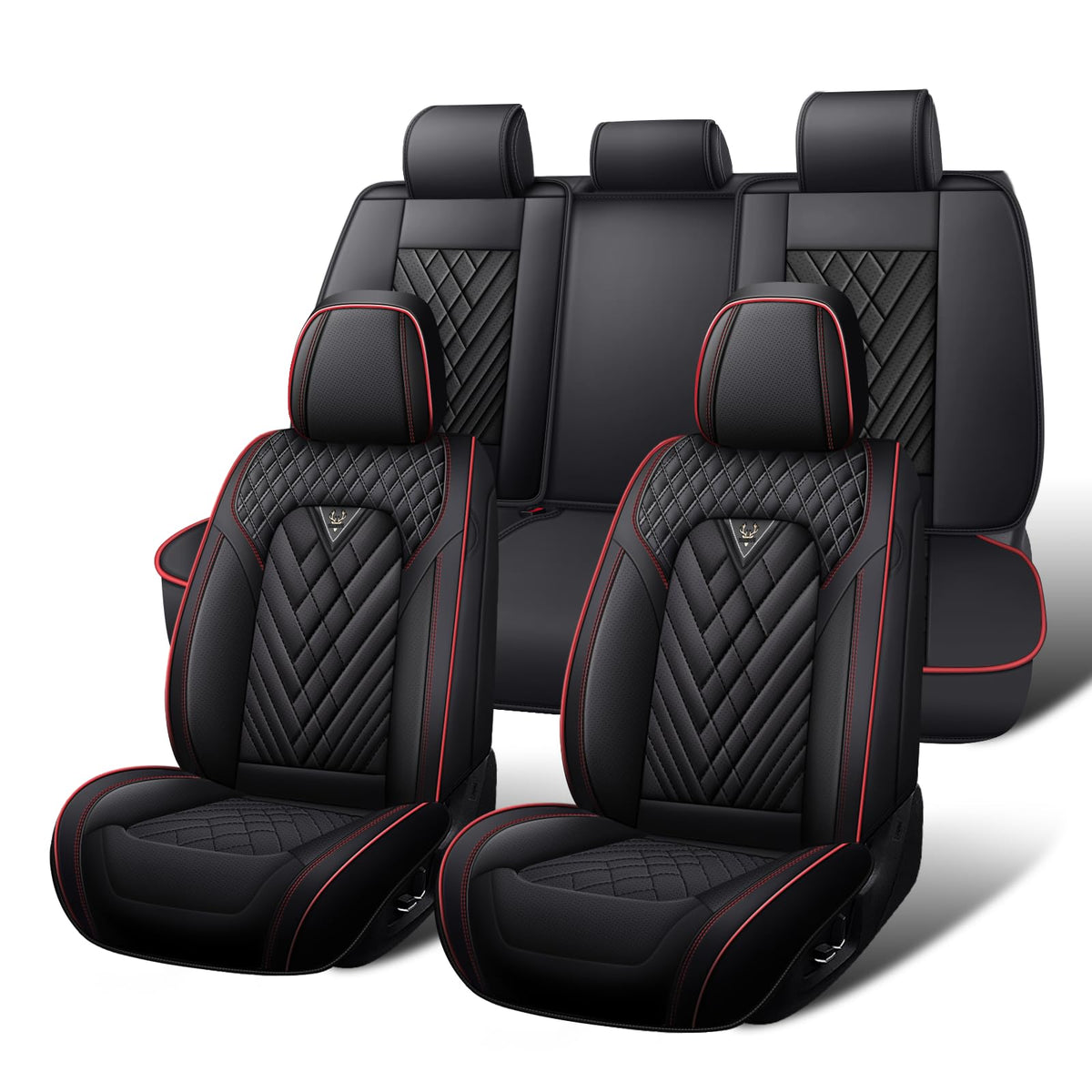 Waterproof Nappa Leather Full Set Car Seat Covers K6718