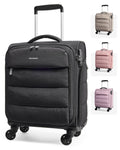Black Softside Underseat Suitcase with Wheels V79827