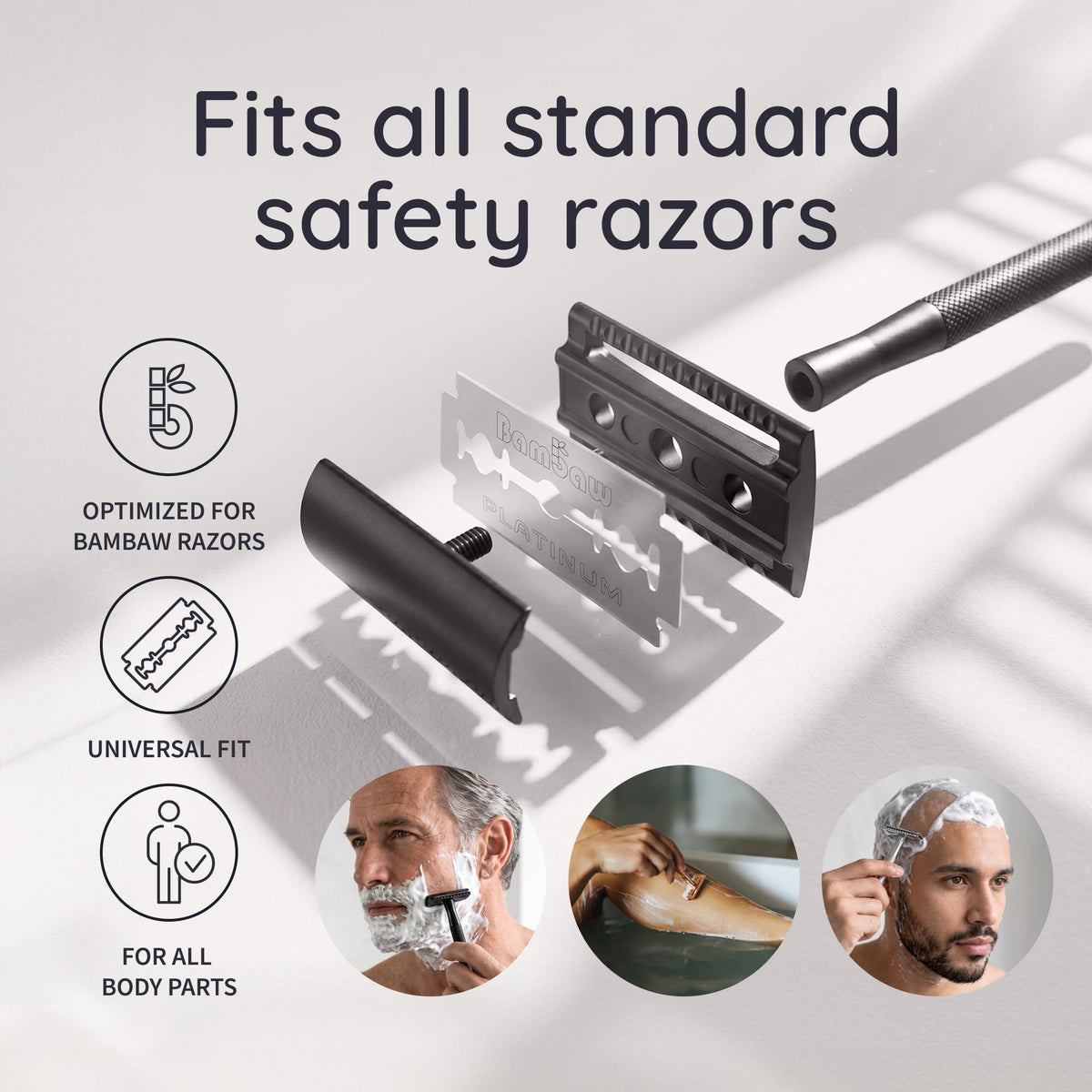 Double Edge Razor Blades 60 Pack Platinum Swedish Stainless Steel Y697