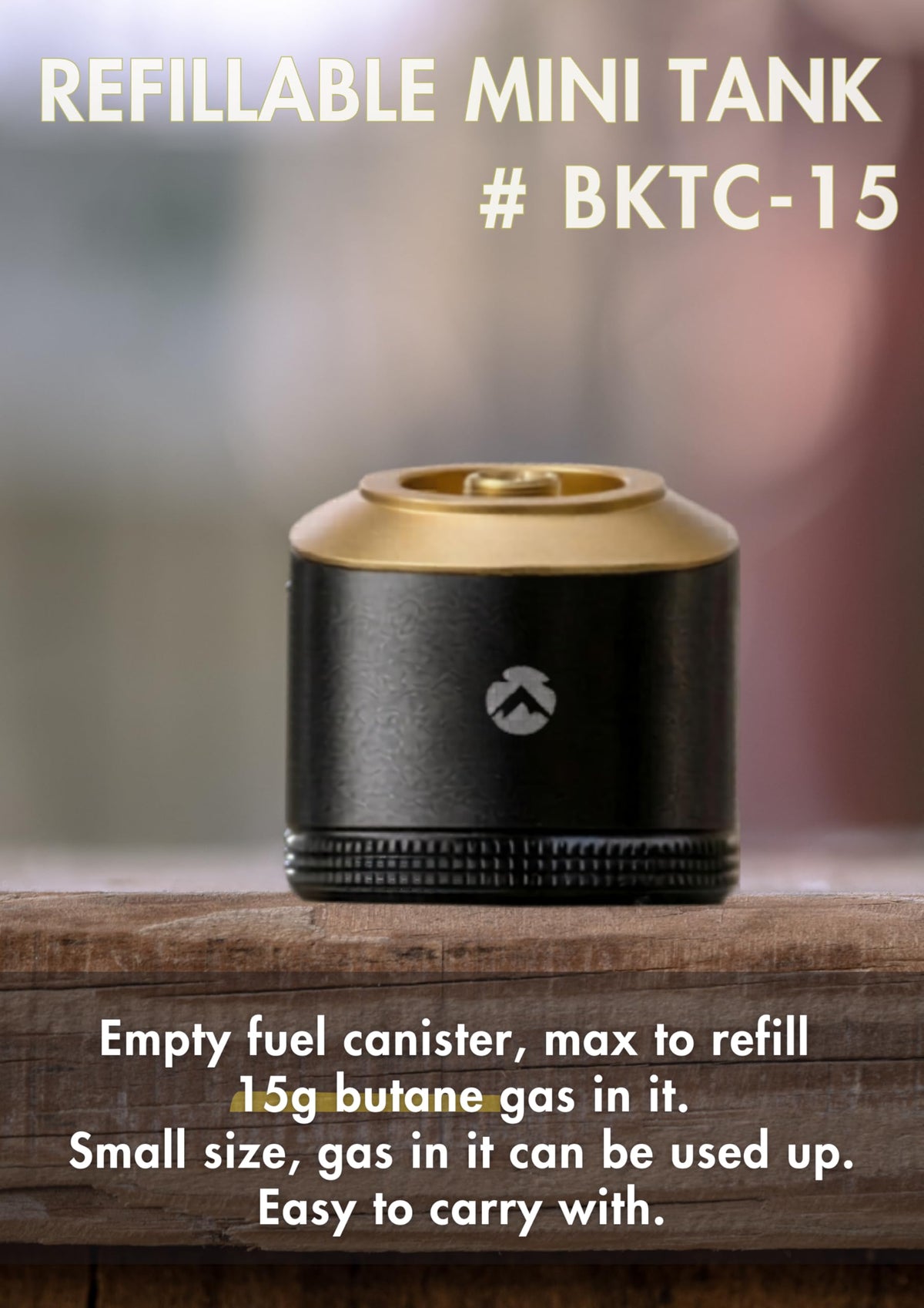 Empty 15g Black Gas Canister W839