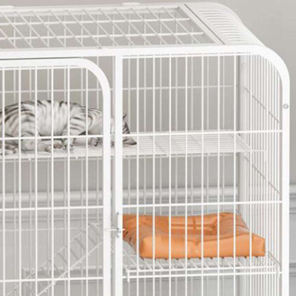Large 3-Tier Metal Wire Cat Cage with Hammock and Casters V860673