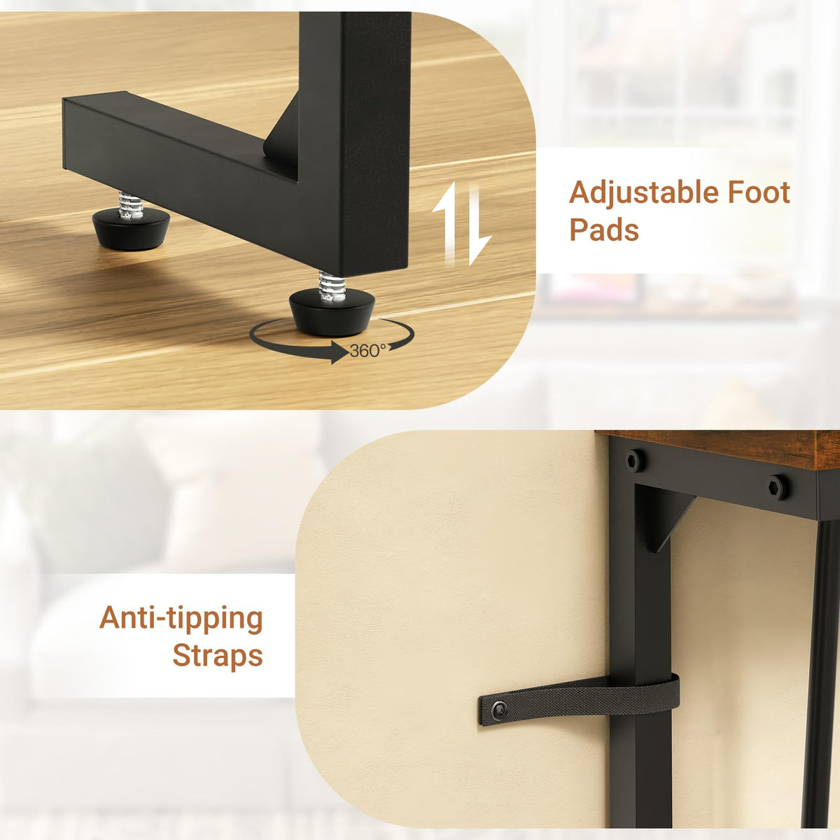 63 Inch Narrow Console Table with 2 Power Outlets O98606