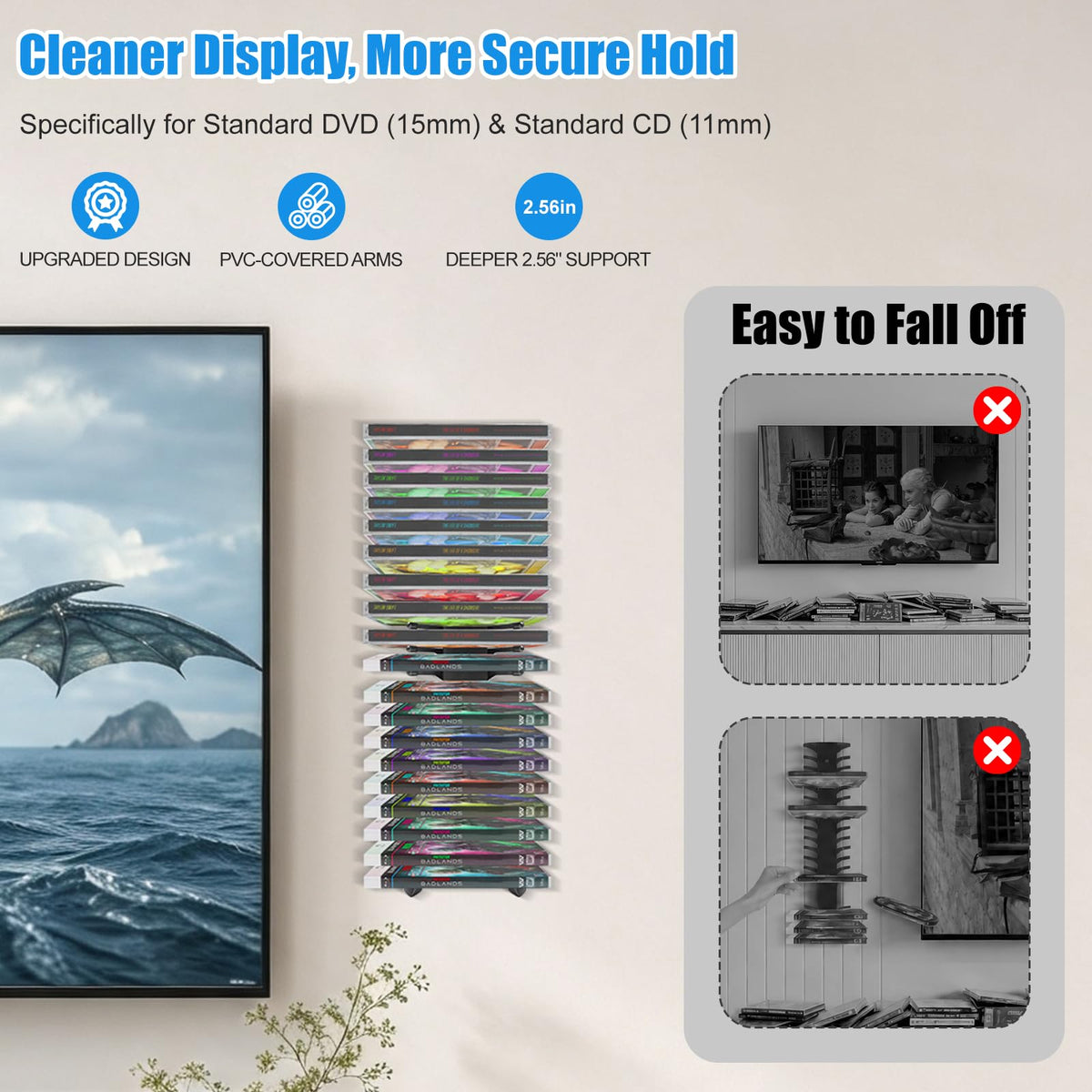 Anti-Drop CD Storage Shelf 6 Pack S49758