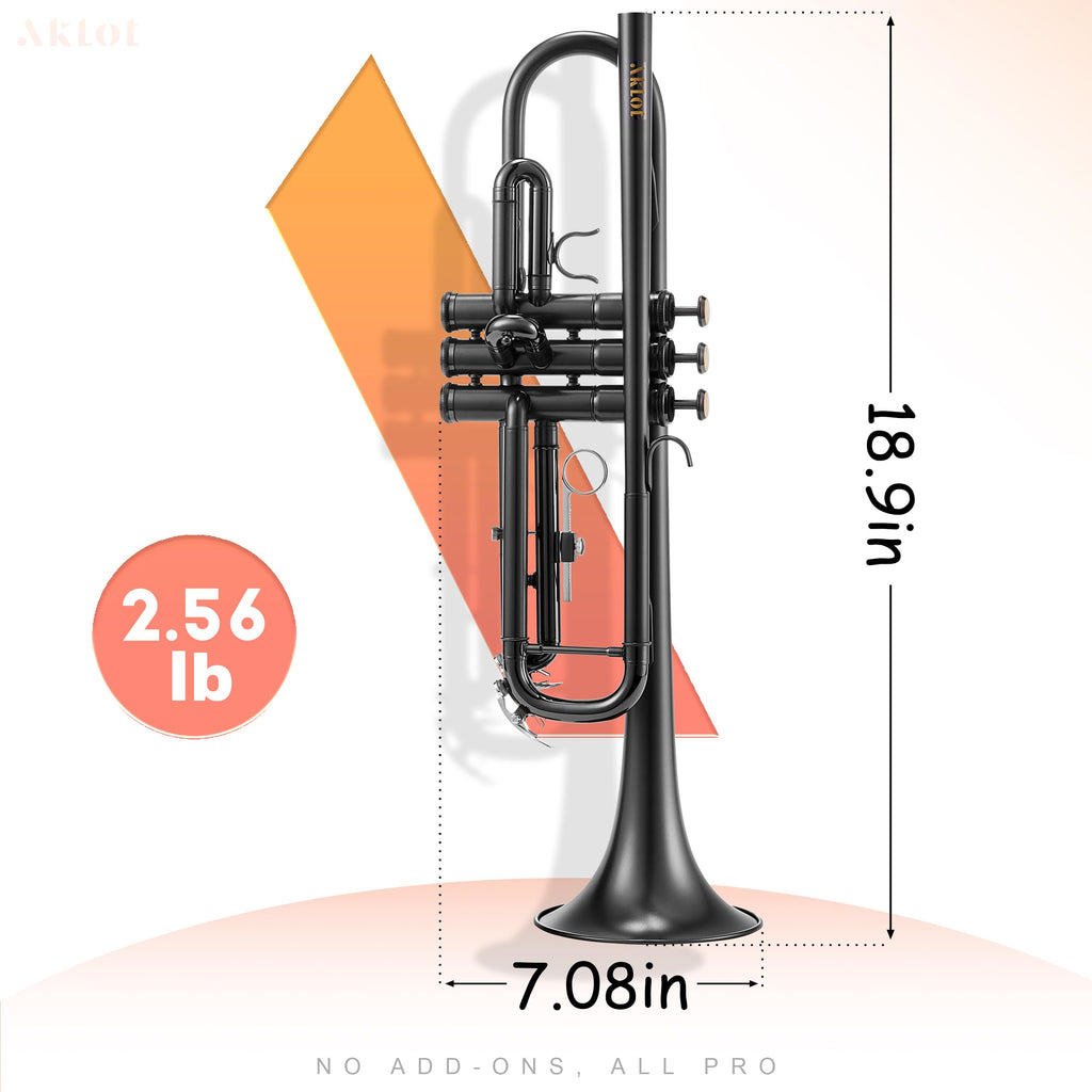 Satin Black Bb Trumpet with Hard Case J633