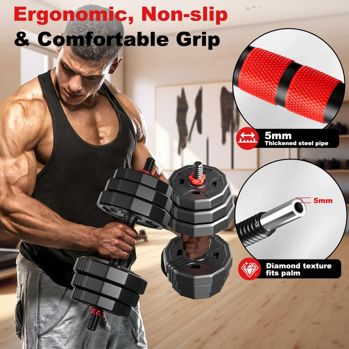 Adjustable Dumbbell Set 5in1 O386