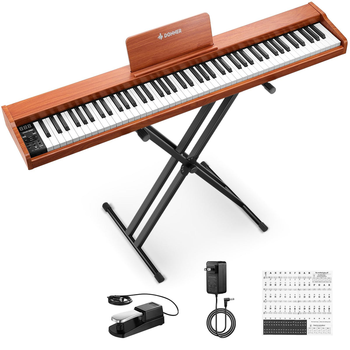 88 Keys Digital Piano with Stand and Sustain Pedal F719089
