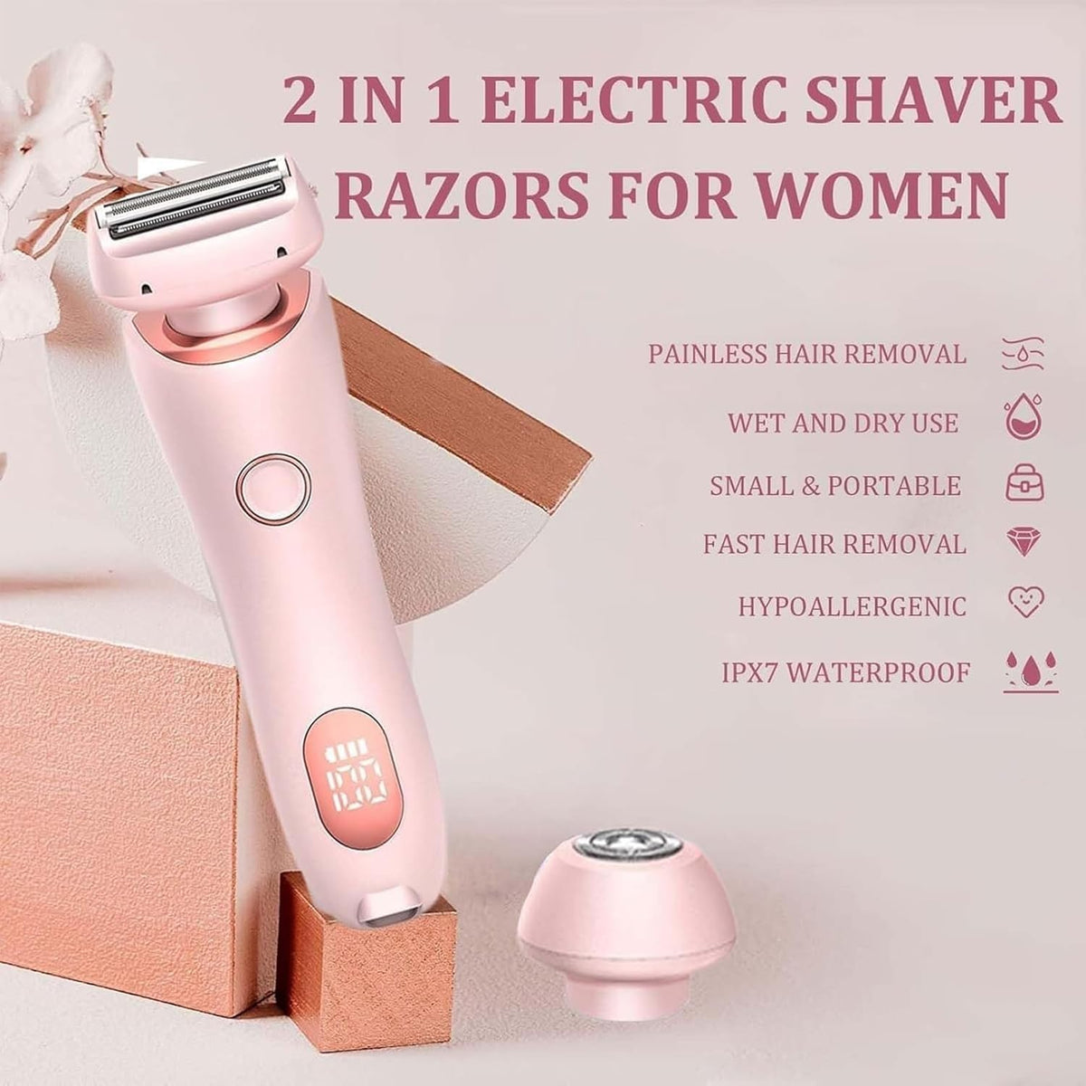 Blue Compact Facial Hair Removal Epilator J1785