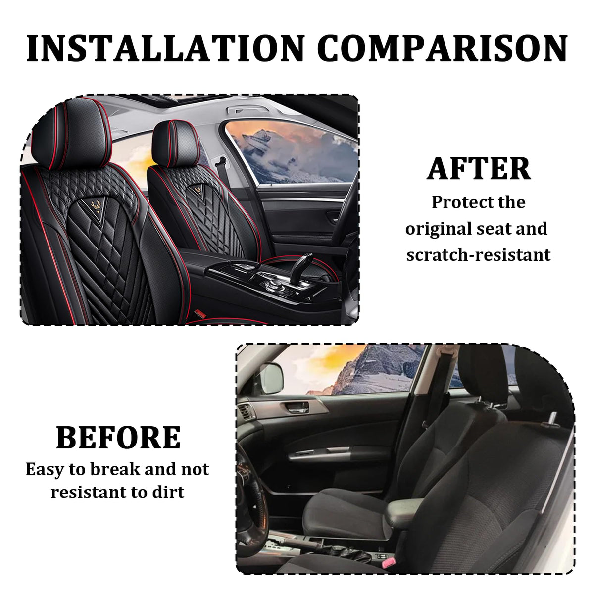 Waterproof Nappa Leather Full Set Car Seat Covers K6718