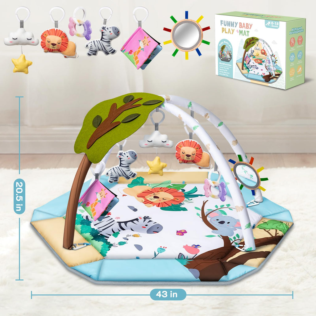 8-in-1 Tummy Time Play Mat & Ball Pit with 6 Toys R61204