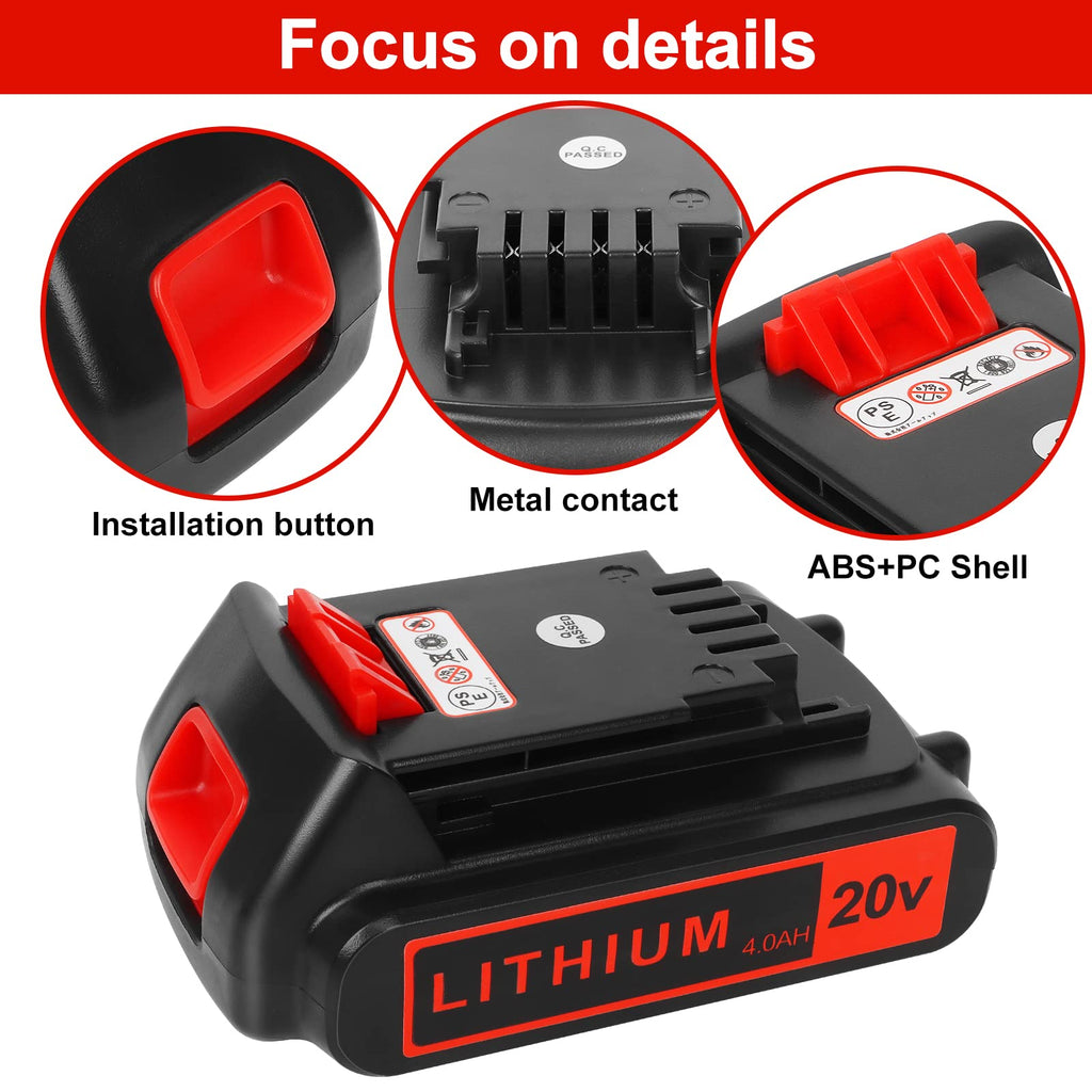 2 Pack 4000mAh 20V Lithium Ion Battery G574025