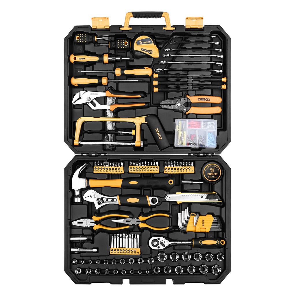 198 Piece Home Repair Tool Kit with Plastic Toolbox J17014