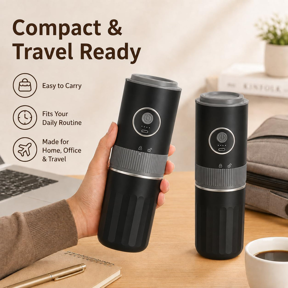 Portable Electric Coffee Grinder and Brewing Kit K16064