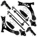 12pcs Front Suspension Kit Lower Control Arm Ball Joint Tie Rod End Sway Bar End Link D5601
