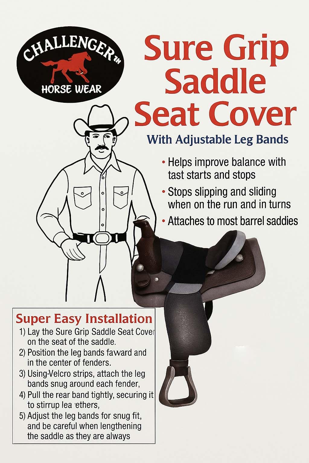 Sure Grip Saddle Seat Cover A349
