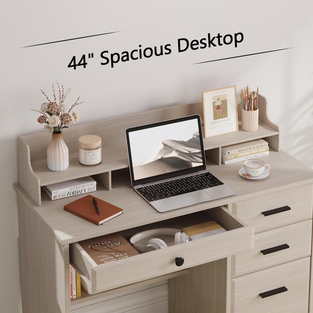 Small Wood Desk with Drawers and File Cabinet W295130