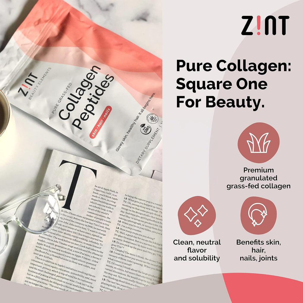 Collagen Peptides Powder 32 oz Grass-Fed Hydrolyzed Type I & III Unflavored W87916